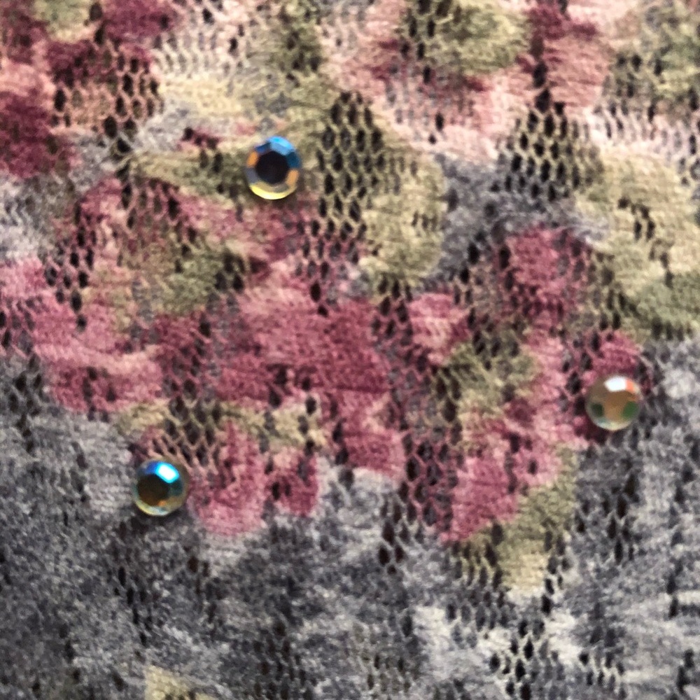 IMPULSE Vintage Top in Mesh Lace with Roses M - Picture 2 of 5